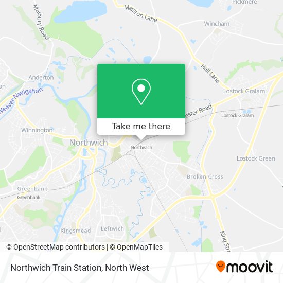 Northwich Train Station map