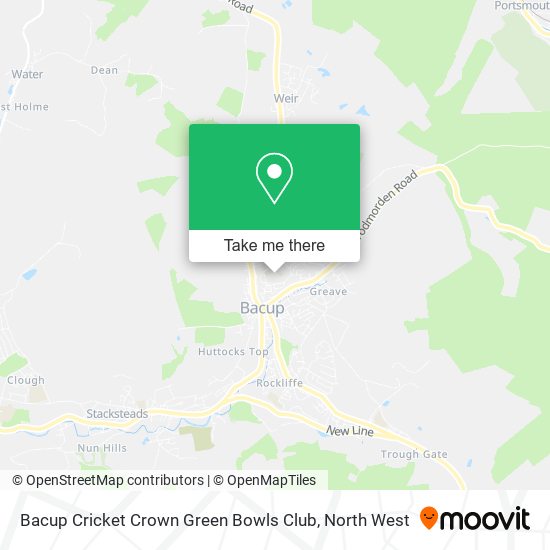 Bacup Cricket Crown Green Bowls Club map