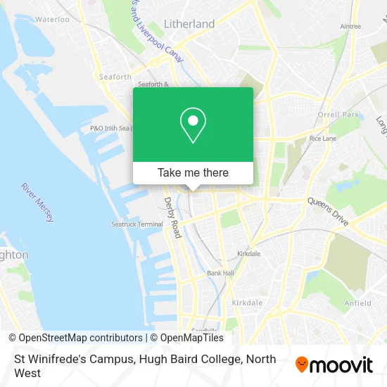 St Winifrede's Campus, Hugh Baird College map