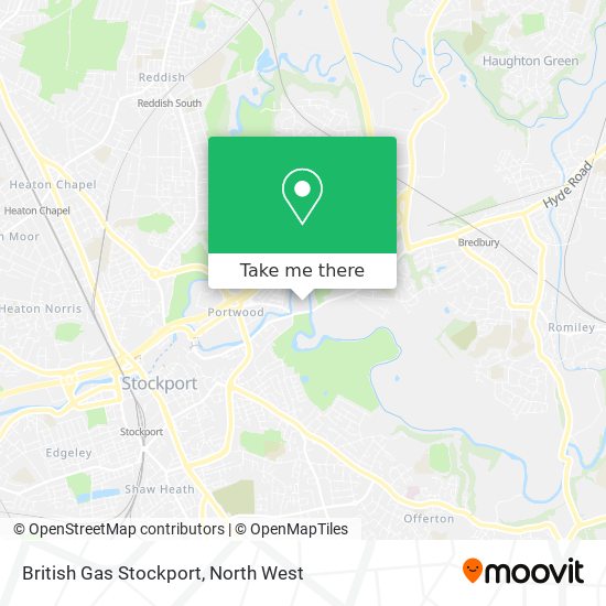 British Gas Stockport map