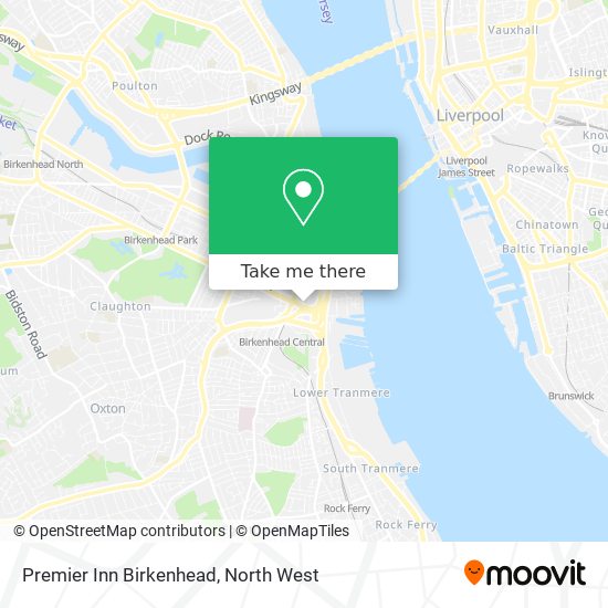 Premier Inn Birkenhead map