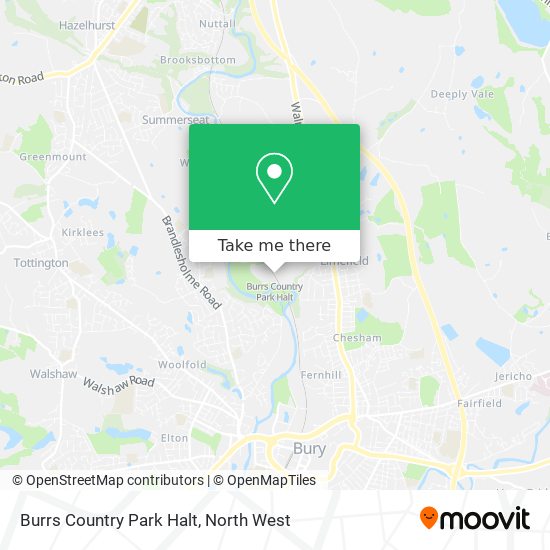 Burrs Country Park Halt map