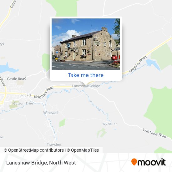 Laneshaw Bridge map