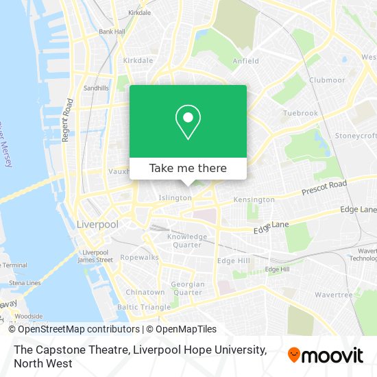 The Capstone Theatre, Liverpool Hope University map
