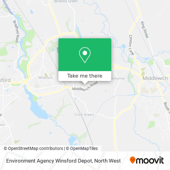 Environment Agency Winsford Depot map