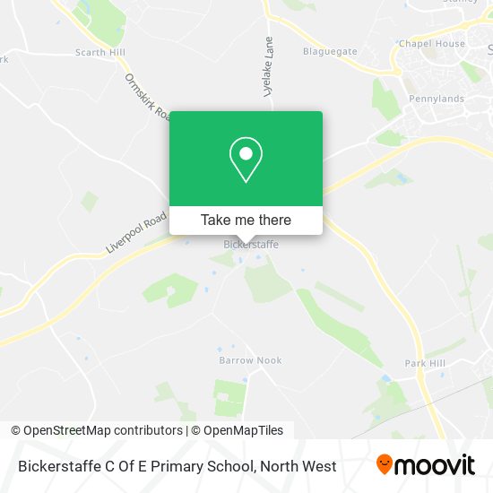 Bickerstaffe C Of E Primary School map