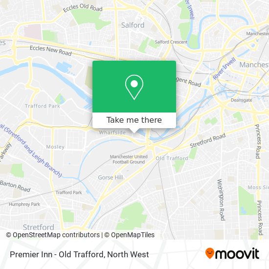 Premier Inn - Old Trafford map