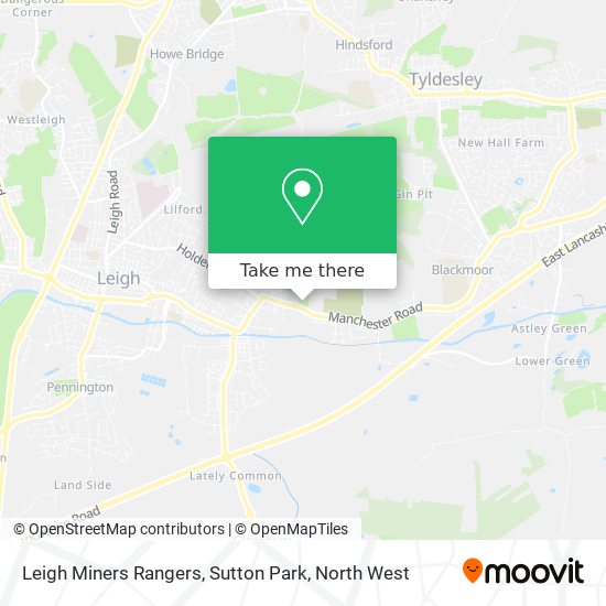 Leigh Miners Rangers, Sutton Park map