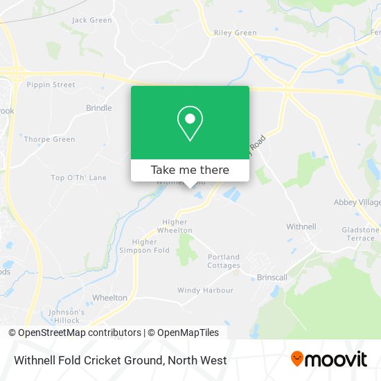 Withnell Fold Cricket Ground map