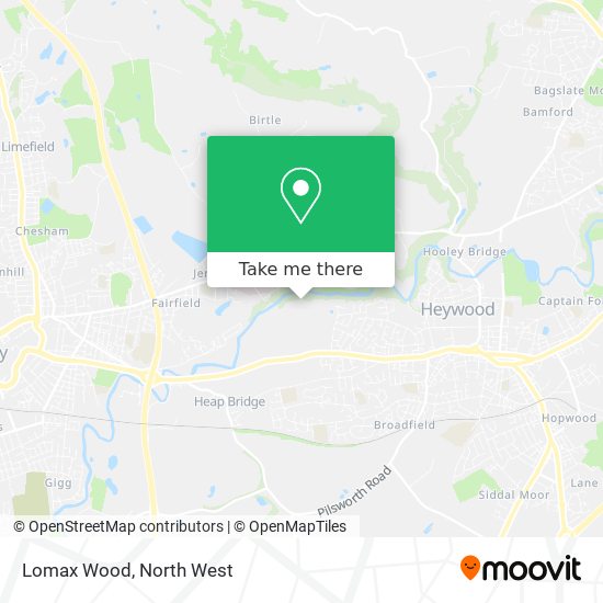 Lomax Wood map