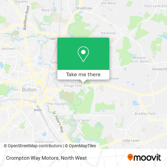 Crompton Way Motors map