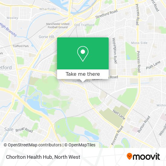 Chorlton Health Hub map