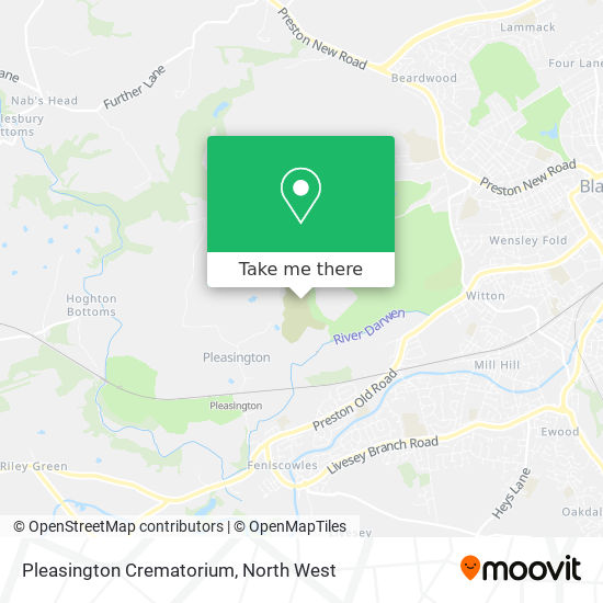 Pleasington Crematorium map