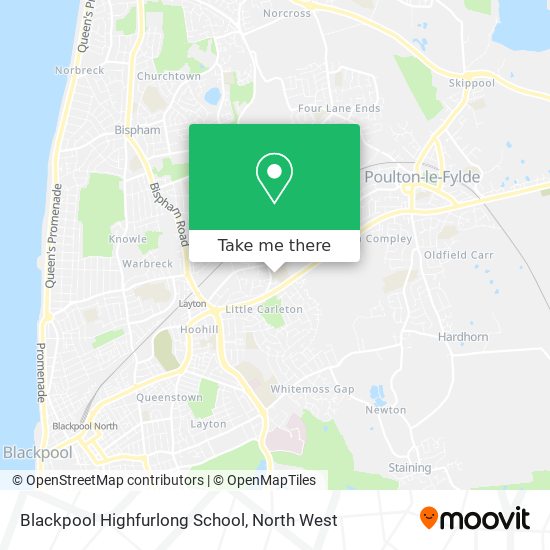 Blackpool Highfurlong School map
