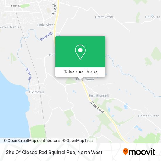 Site Of Closed Red Squirrel Pub map