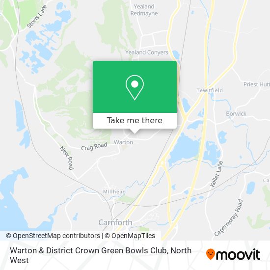 Warton & District Crown Green Bowls Club map