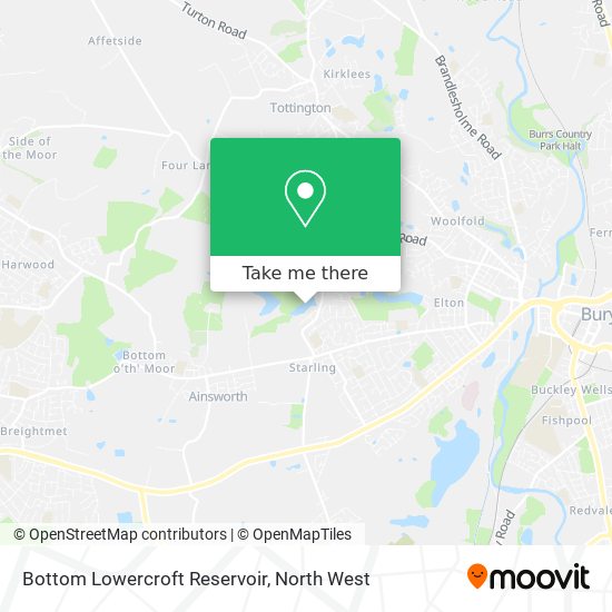 Bottom Lowercroft Reservoir map