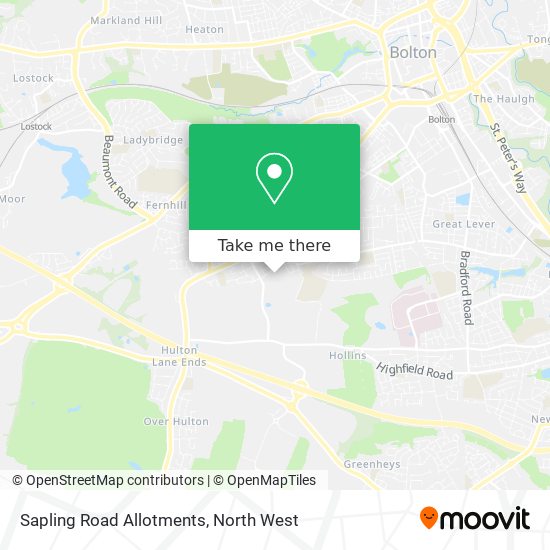 Sapling Road Allotments map