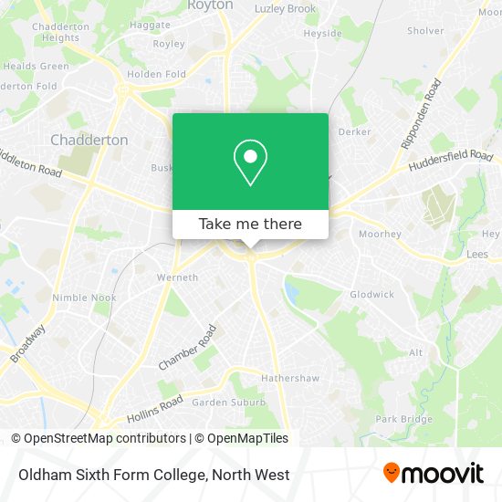 Oldham Sixth Form College map