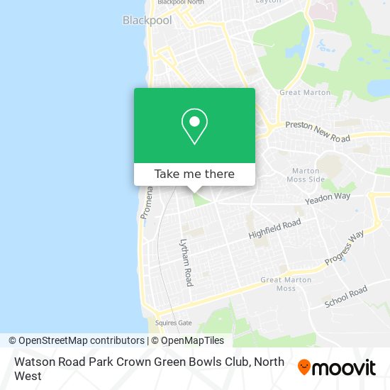 Watson Road Park Crown Green Bowls Club map