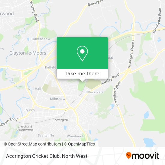 Accrington Cricket Club map