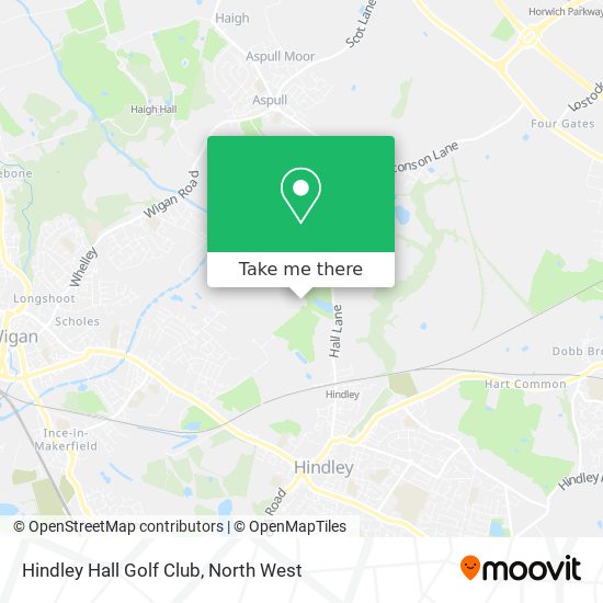 Hindley Hall Golf Club map