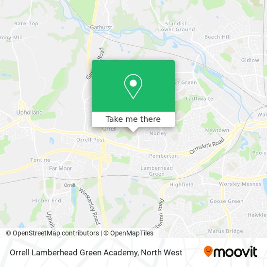 Orrell Lamberhead Green Academy map