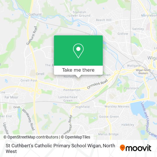 St Cuthbert's Catholic Primary School Wigan map