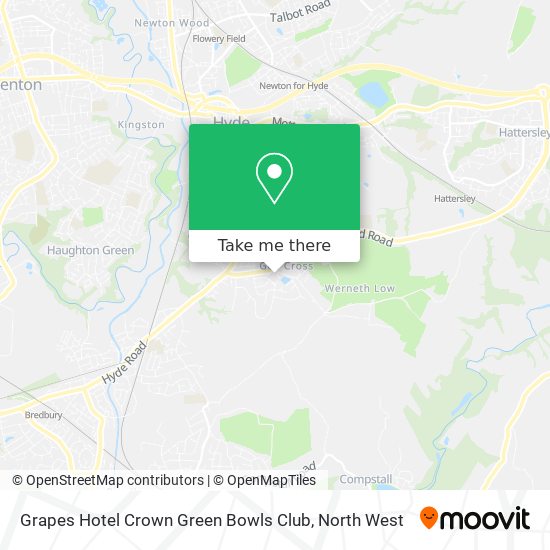 Grapes Hotel Crown Green Bowls Club map