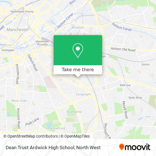 Dean Trust Ardwick High School map