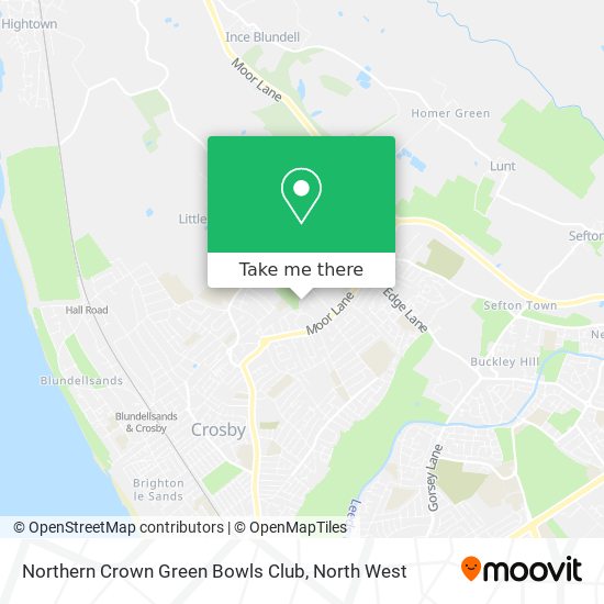Northern Crown Green Bowls Club map