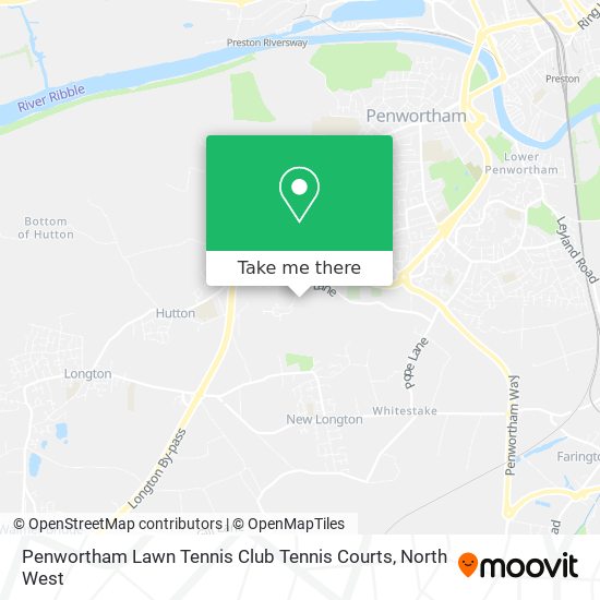 Penwortham Lawn Tennis Club Tennis Courts map