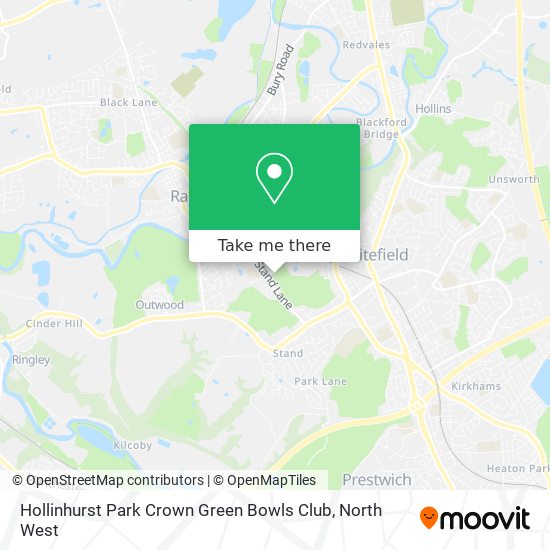 Hollinhurst Park Crown Green Bowls Club map