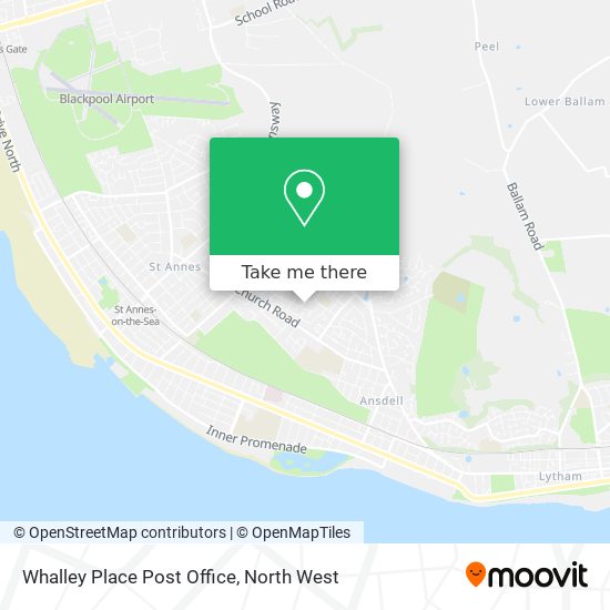 Whalley Place Post Office map