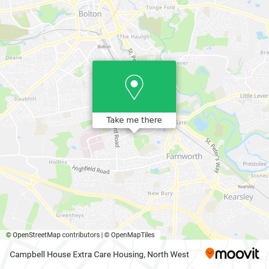 Campbell House Extra Care Housing map