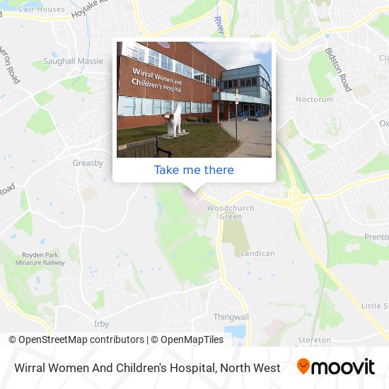 Wirral Women And Children's Hospital map