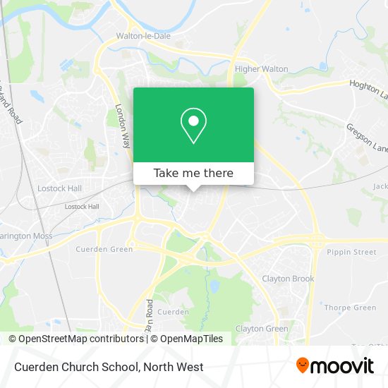 Cuerden Church School map