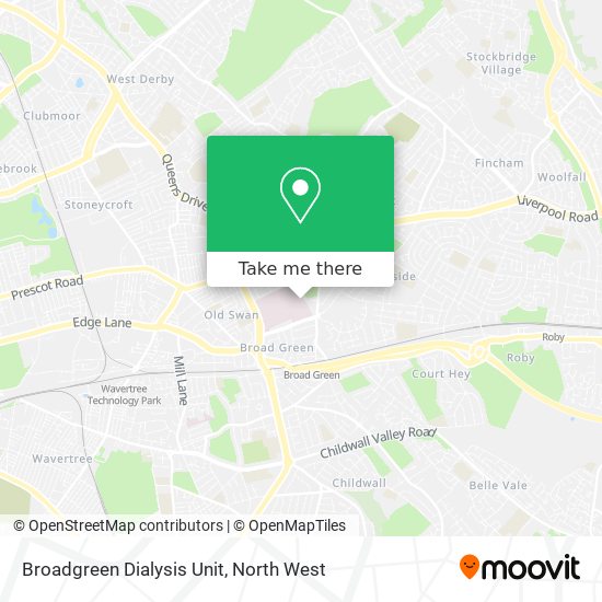 Broadgreen Dialysis Unit map