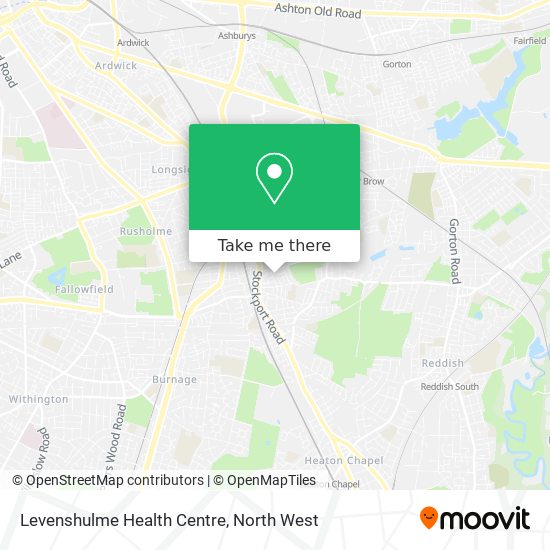 Levenshulme Health Centre map