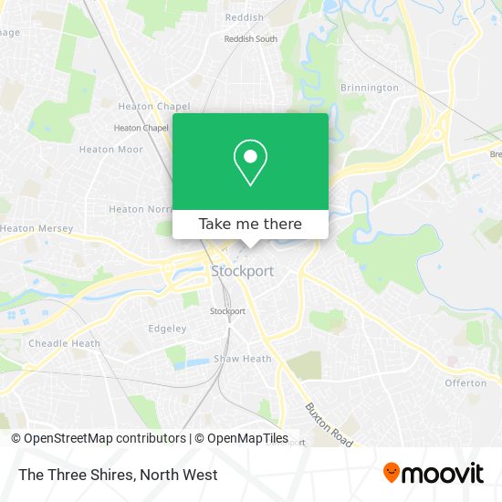 The Three Shires map