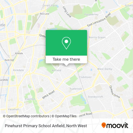 Pinehurst Primary School Anfield map
