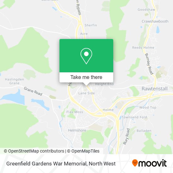 Greenfield Gardens War Memorial map
