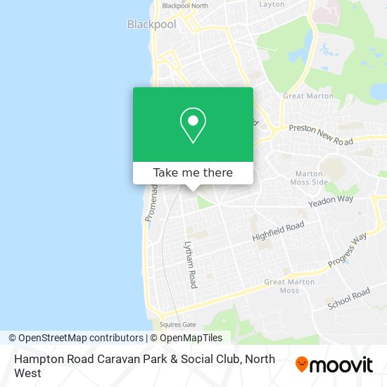 Hampton Road Caravan Park & Social Club map