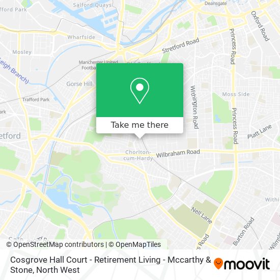 Cosgrove Hall Court - Retirement Living - Mccarthy & Stone map