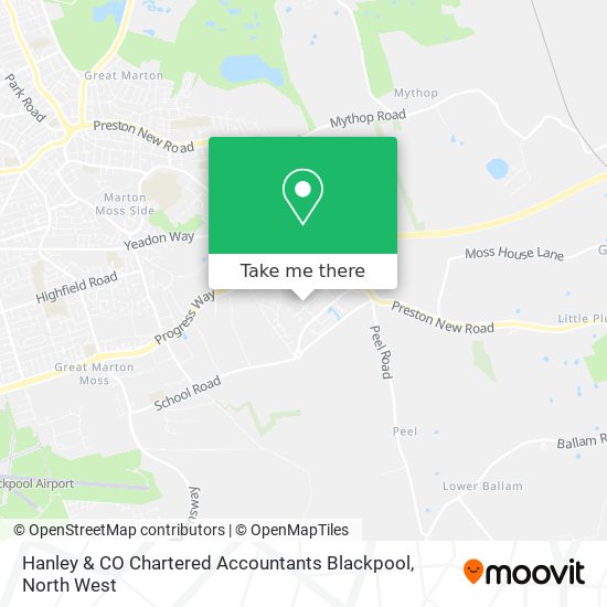 Hanley & CO Chartered Accountants Blackpool map