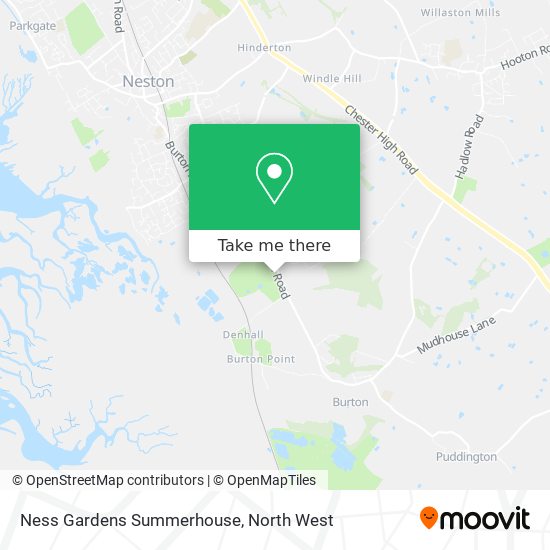 Ness Gardens Summerhouse map