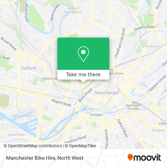 Manchester Bike Hire map