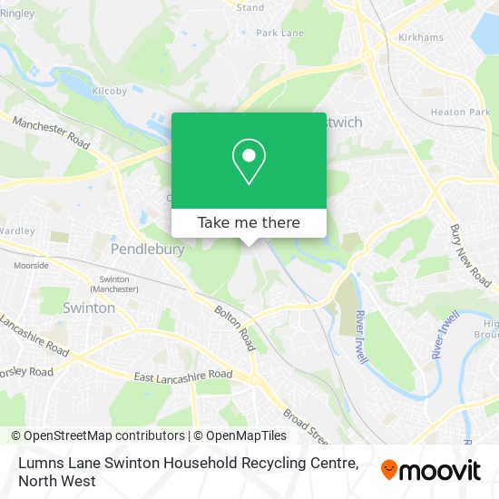 Lumns Lane Swinton Household Recycling Centre map