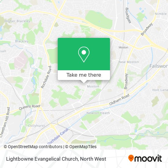 Lightbowne Evangelical Church map