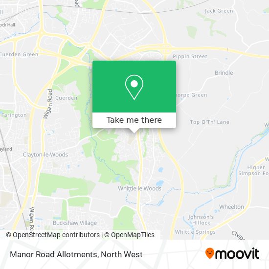 Manor Road Allotments map